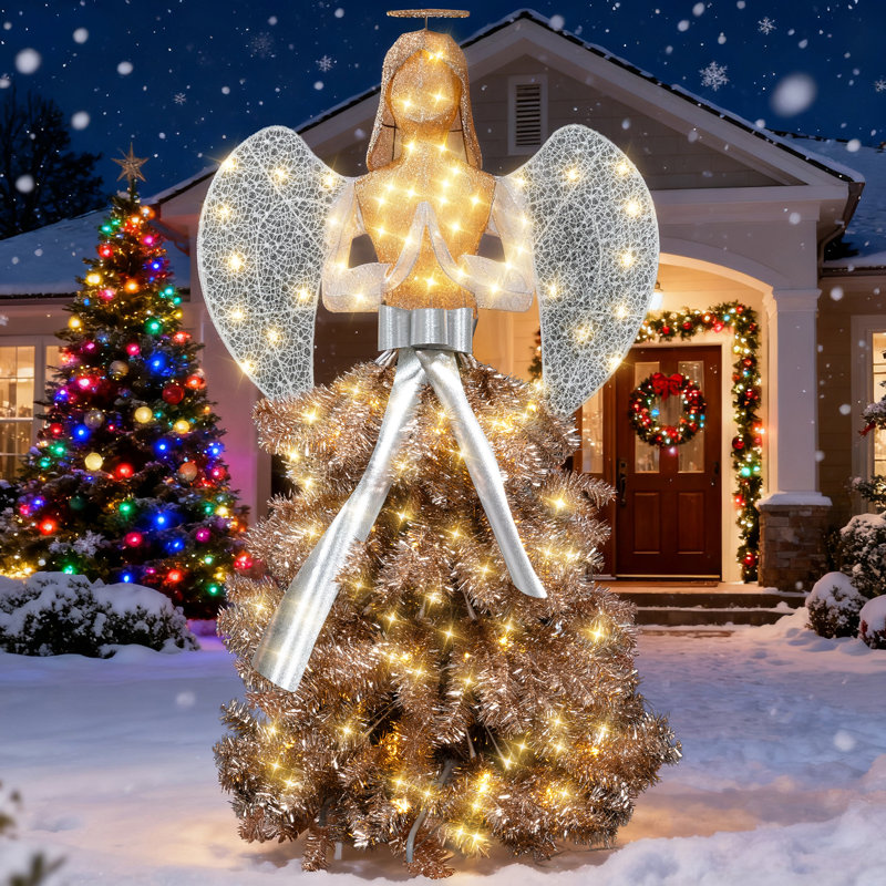  Décoration de Noël 60 po avec ange lumineux