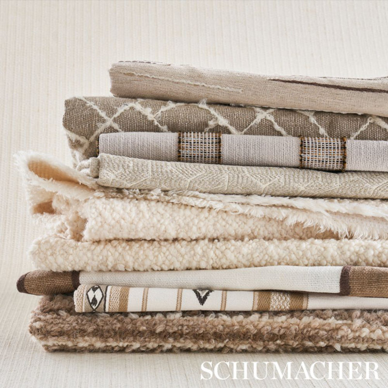 Dixon Embroidered Print Linen Fabric, Neutral