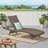 SALEM PE WICKER CHAISE LOUNGE BEACH DECK CHAIR CUSION-1345797815
