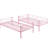 Metal Bunk Bed Pink Twin Over - Modern Bedroom Space Optimization Choice, Structure For Durability, Quiet And Resting Area, High Bearing Capacity, Safe Stair Entry, Easy Assembly With Clear Guide, No-1753023844