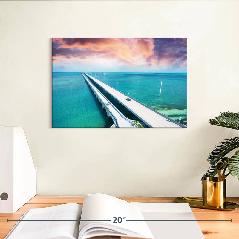 Lilie Scenic Seven Mile Bridge, Floride, H 8 po x l 12 po