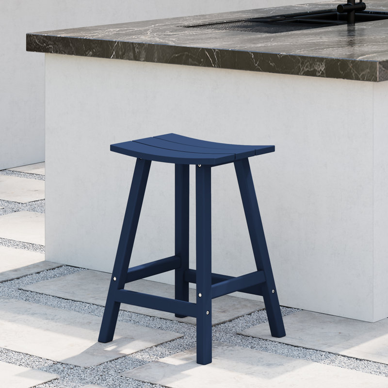 Tabouret de bar Laguna, Tabouret de comptoir (siège d’une hauteur de 24, Marine