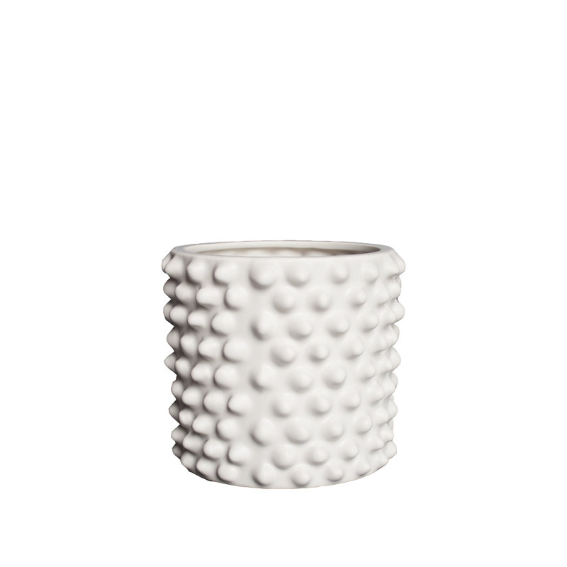 Cloudy Ceramic Pot Planter, 7.09" H x 8.27" W x 8.27" D, Gray Beige