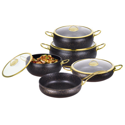 Ensemble de batterie de cuisine et casseroles en aluminium 7 pièces CAannasweis