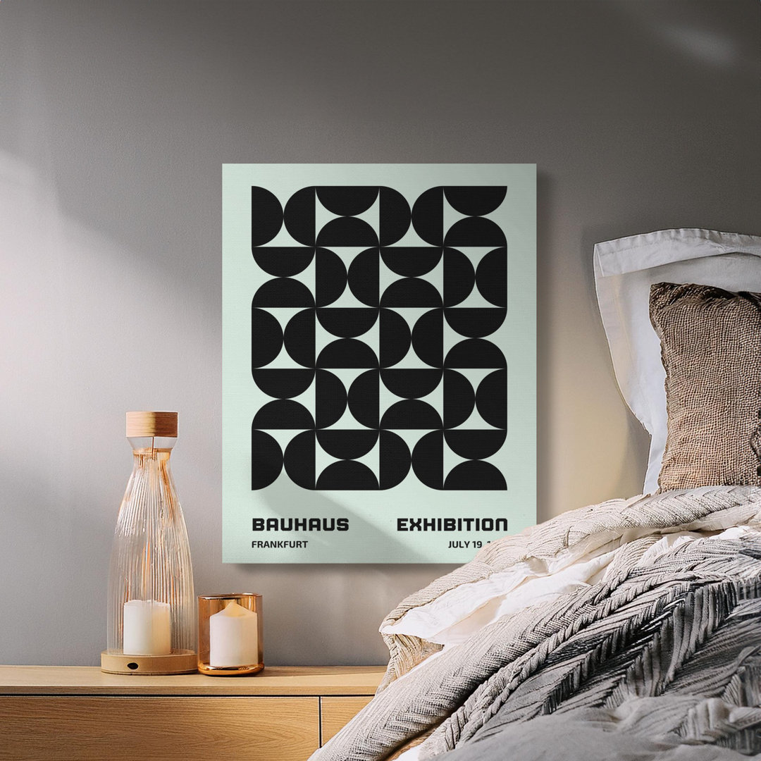 Bauhaus Exhibition Canvas Wall Art, Geometric Print, Gallery Wrapped, Modern Decor, Ready to Hang, Archival Quality, Statement Piece