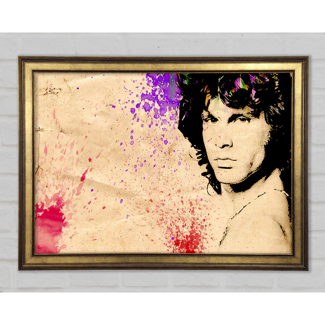 Jim Morrison Farbspritzer - Druck