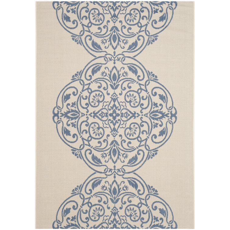 Tapis ikat beige / bleu Joliet