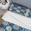 Ensemble de housse de couette rétro or bleu Midcentury Circles II - Midcentury-109175020