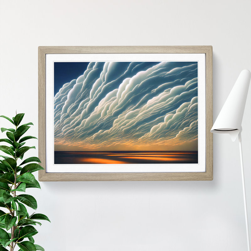 Stormy Sky Vol.4 - Framed Print, 46cm H x 64cm W x 2cm D, Oak