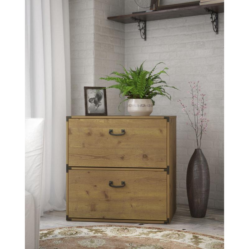 Jazminn L-Shaped Metal Base, Vintage Golden Pine