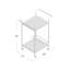 Masini Silver Trolley Bar Cart