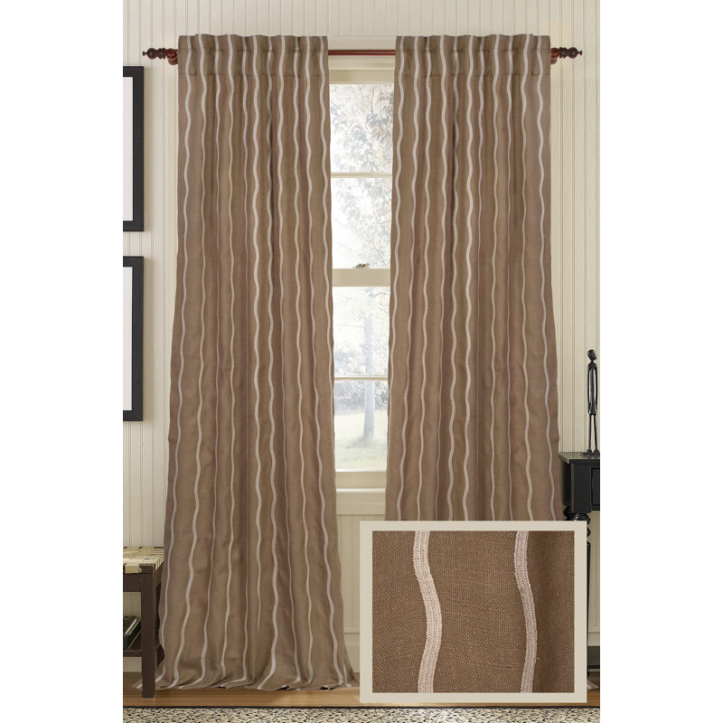 Infinite Semi Sheer Curtain Single Panel, Olive Gray, 50" W x 96" L