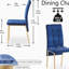 Chaise de salle à manger moderne en velours à haut dossier avec pieds noirs, ensemble de 4