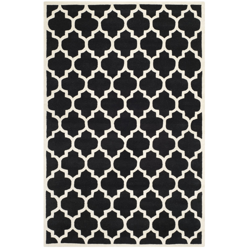 Scruggs Geometric Wool Hand Woven Area Rug, Rectangle 183 x 274 cm