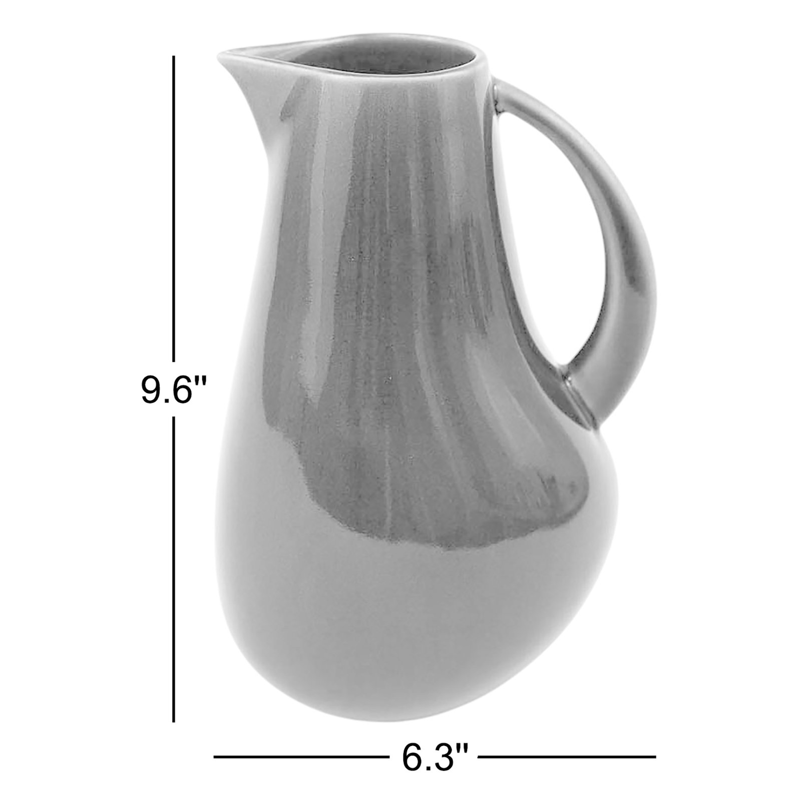 Borgen Stoneware Pitcher, Pale Jade