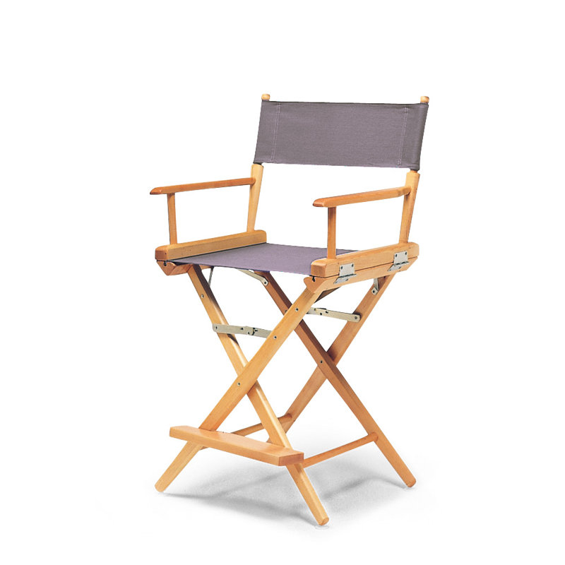 Folding Reclining Director Chair, Varnish, Forest Green