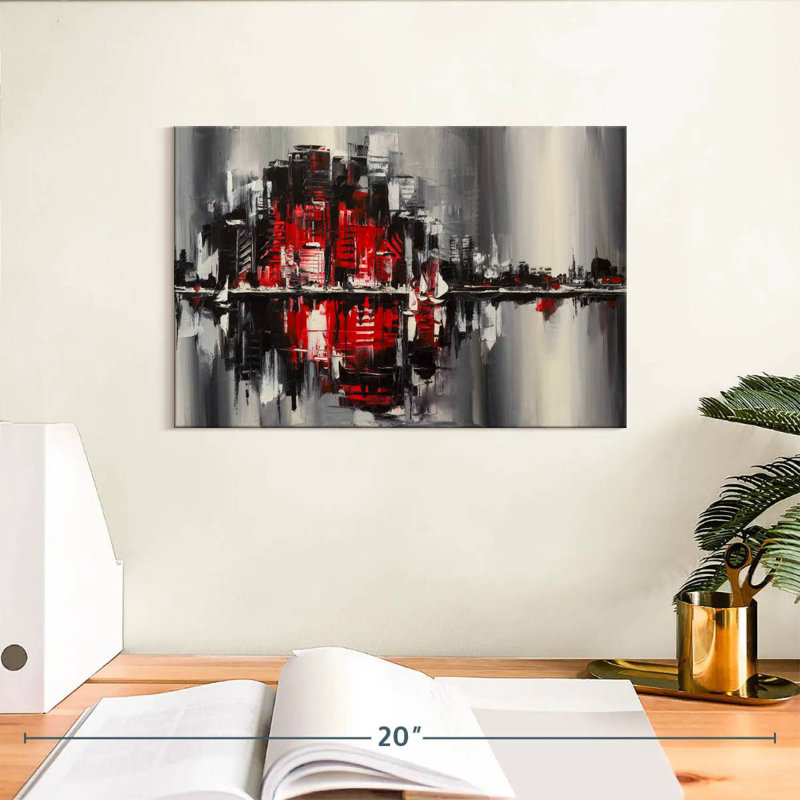 Sireci Abstract Cityscape, 8" H x 12" W