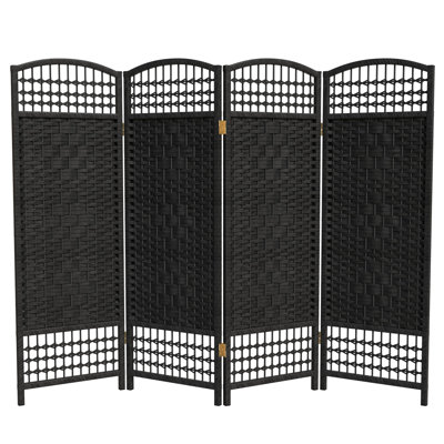 47.25" x 48" Fiber Weave 3 Panel Room Divider