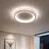 Deontee Modern Dimmable LED Flush Mount Ceiling Light with Remote Control