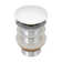 Ruvati White Ceramic Top Push Pop-up Drain for Bathroom Sinks without Overflow