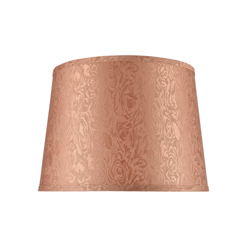 Abat-jour empire en tissu texturé jacquard 10 po (araignée) de couleur brune