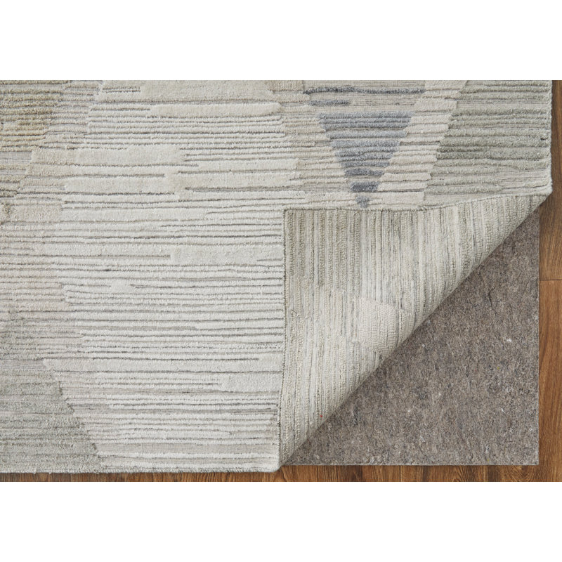 Elias Modern Diamond Ivory Area Rug, Rectangle 2' x 3'