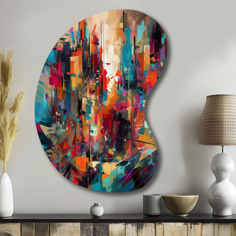 Cheuk - Décoration murale géométrique irrégulière, H 39 po x l 28 po