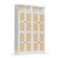 Bibliothèque 85 po H x 47,2 po en rotin avec 7 tablettes