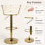 Swivel Upholstered Counter Stool with Metal Frame-955623302