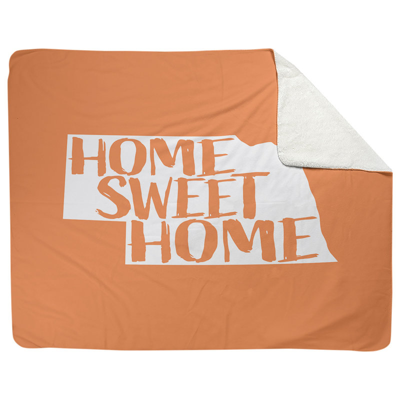 Jeté en polaires pour nebraska home, l 52,5 po x L 62,5 po, Orange