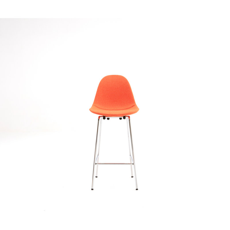 Tabouret de bar et de comptoir TA, Rouge, Hauteur de bar (hauteur de siège 29,5 pi), Chrome