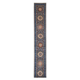 Hand Knotted Wool Area Rug in Navy And Blue