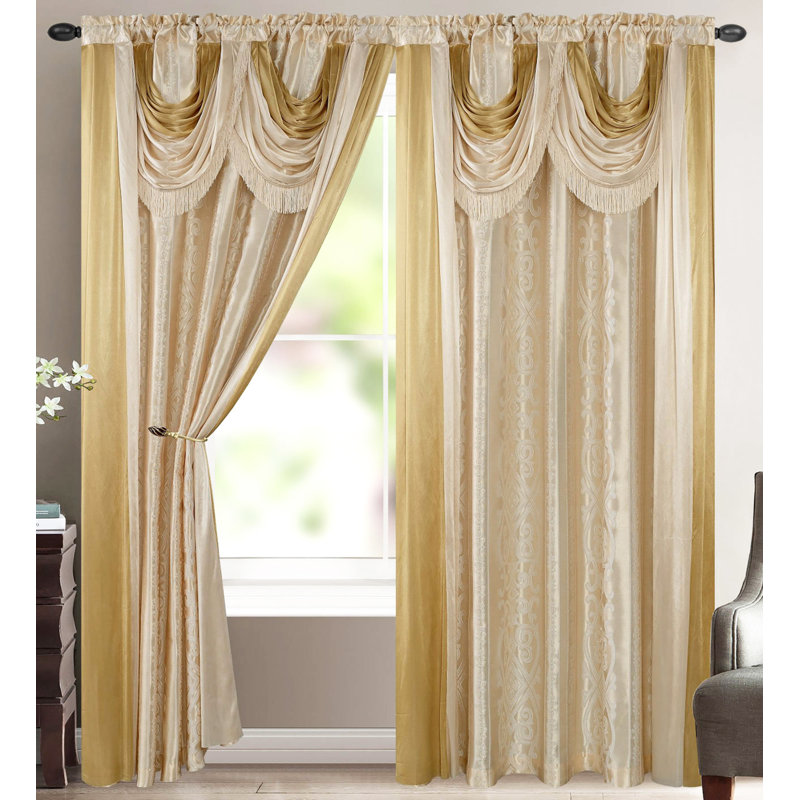 Room Darkening Curtain Single Panel, Beige