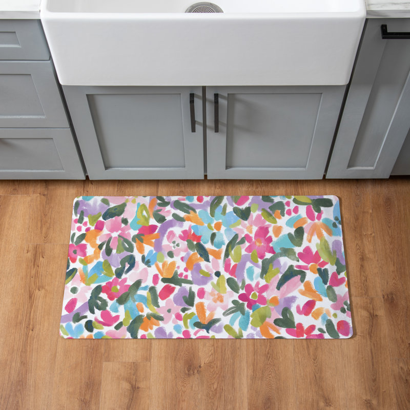 Tapis anti-fatigue floral en fleurs, 30 po x 18 po