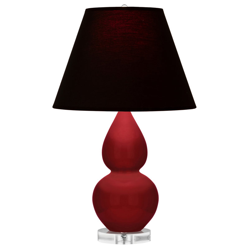 Petite lampe d'appoint à double gourde, Noir / Rouge, Sangria