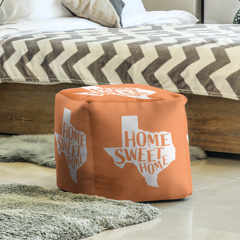 Repose-pieds à cubes the home texas, Orange