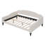 Lit de jour double capitonné capitonné, beige