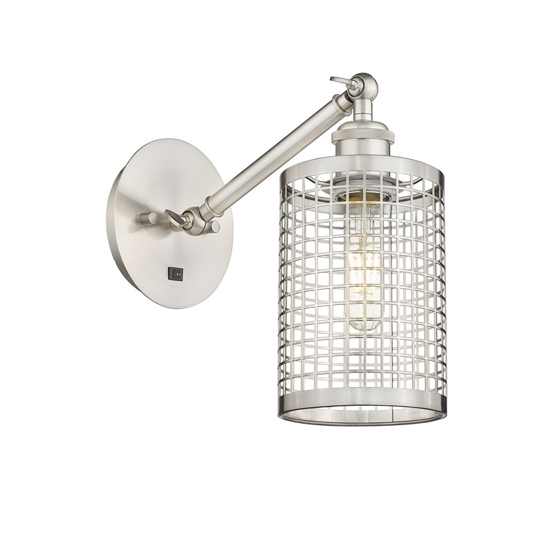 Applique murale 1 lumière Lolan, Nickel satiné, Nickel satiné