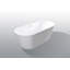 Baignoire autoportante en acrylique de 55 po, baignoire autoportante, acrylique blanc brillant, bonde chromée Toe-Tap, certification Cupc