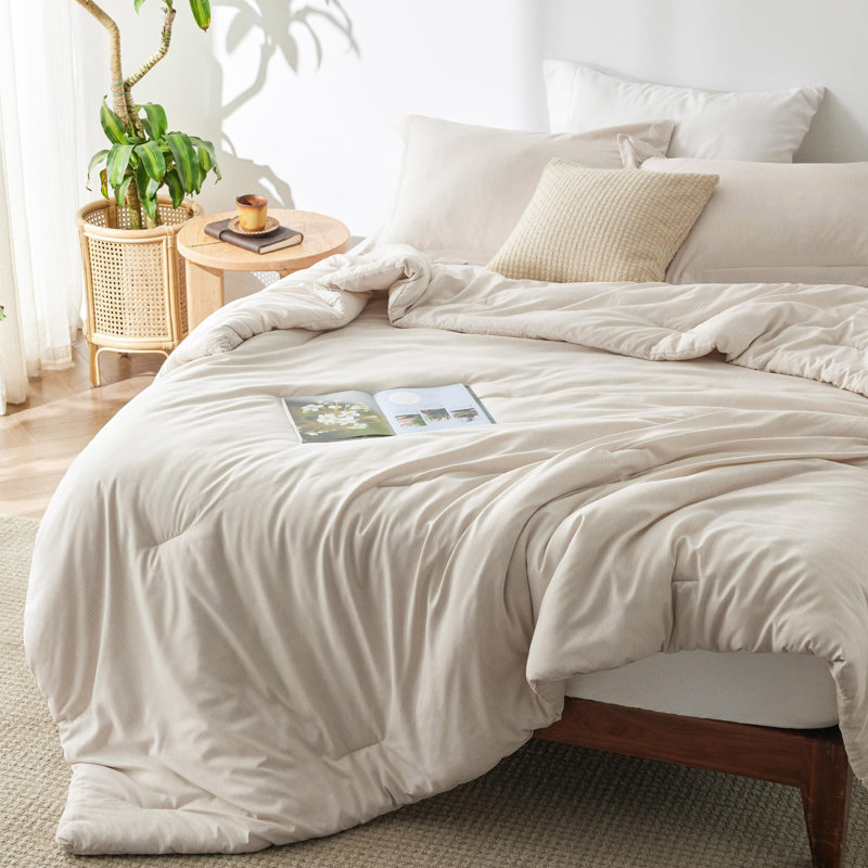 Polyester Standard Comforter, Beige, Super King Comforter