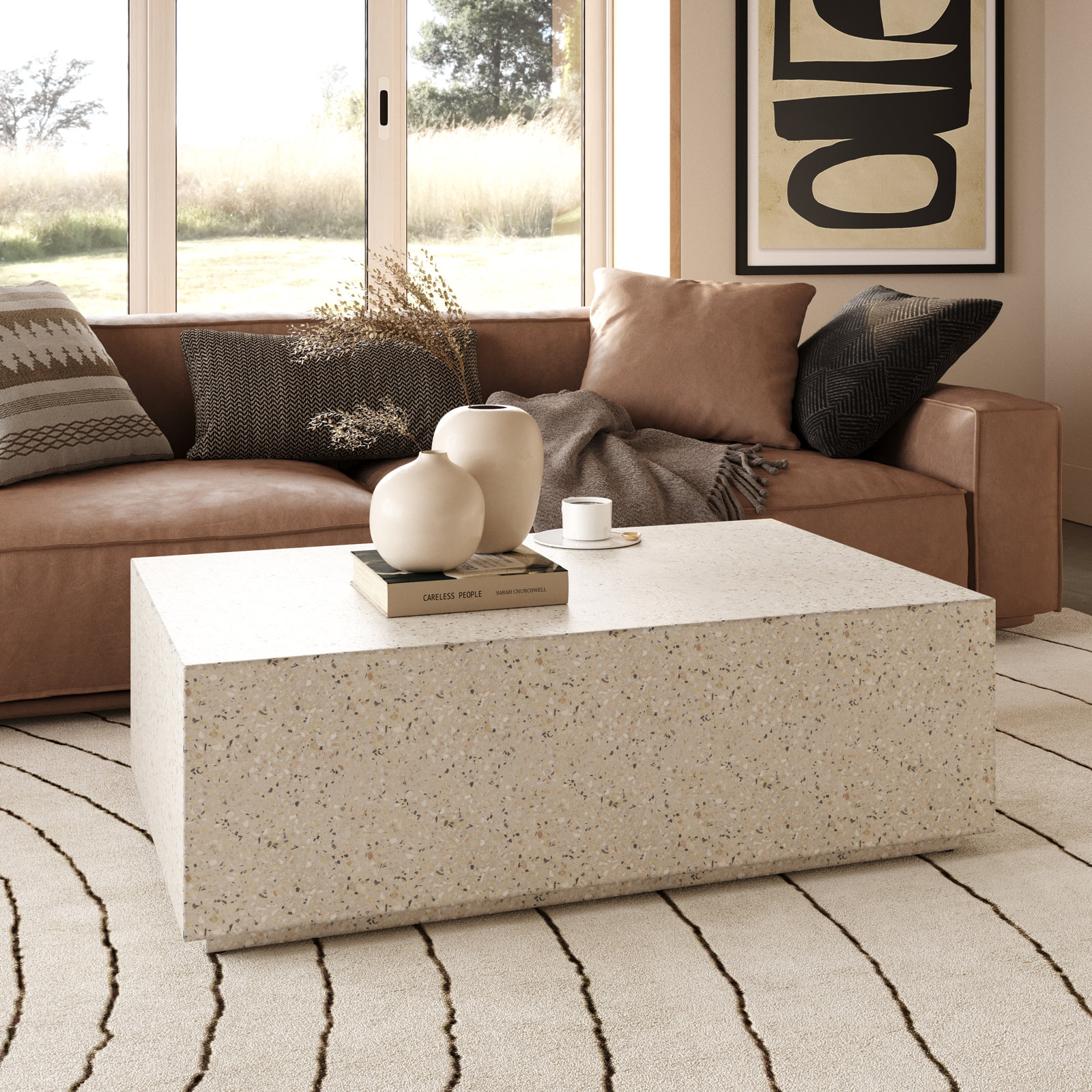 Polly 51" Patio Table, White