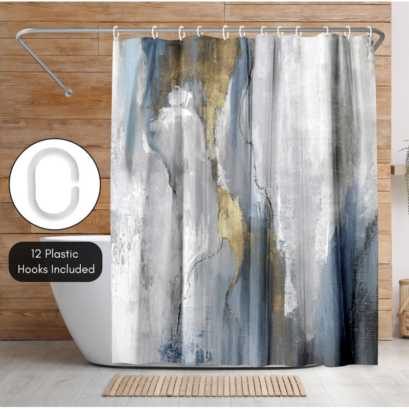 Abstract Shower Curtain Revolving Motion Shower Curtain by PI Creative Art