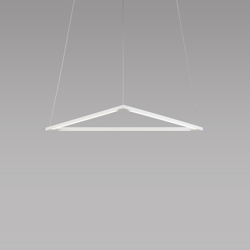 Z-Bar 3 - Light LED Pendant, Matte White, 18.4" H x 15.9" W x 0.5" D