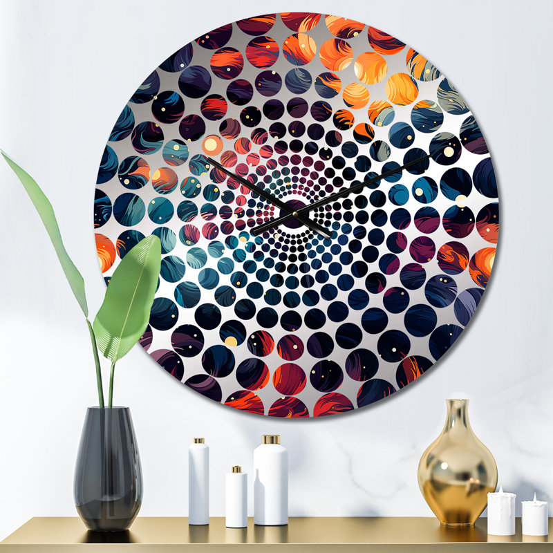 Celestial Concealment Swell - Abstract Wall Clock, Small