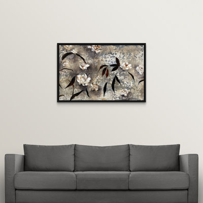 « white camellia », peinture sur toile
