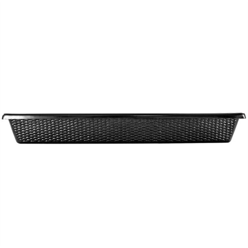 Panier en plastique noir imitation osier sans trous Subrata Marco Company - 16 po x 12 po x 2 po WS-568EZ12162BW