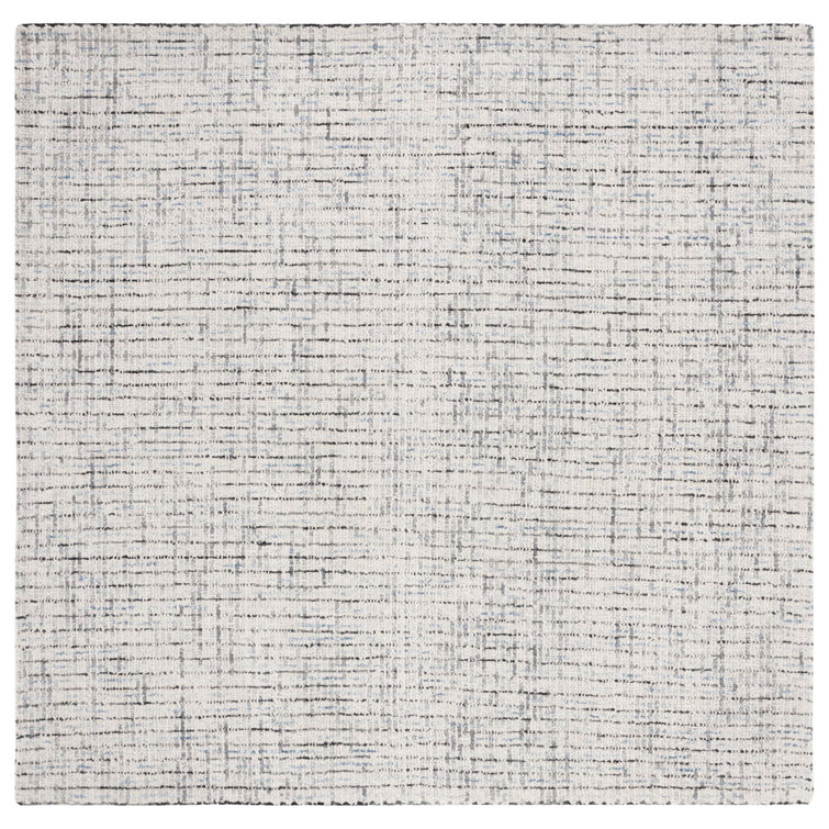 Aprell Handmade Tufted Wool Gray/Light Blue Area Rug