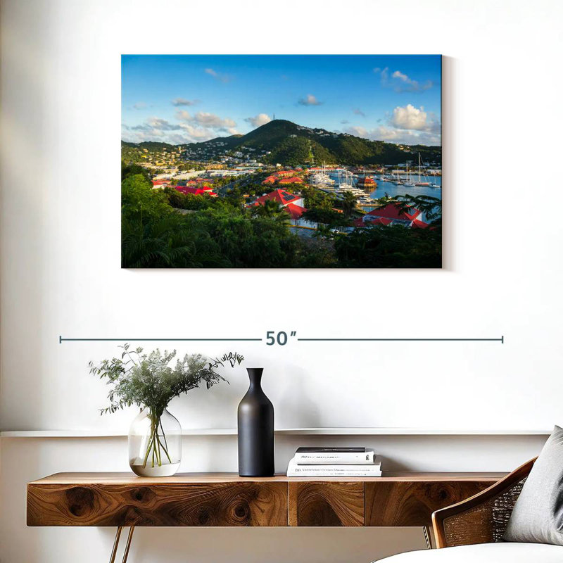 Gillard vue de Charlotte Amalie, H 24 po x l 36 po