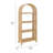 Celeste 67 Inch Tall Arched Natural Rattan Bookshelf-117983116