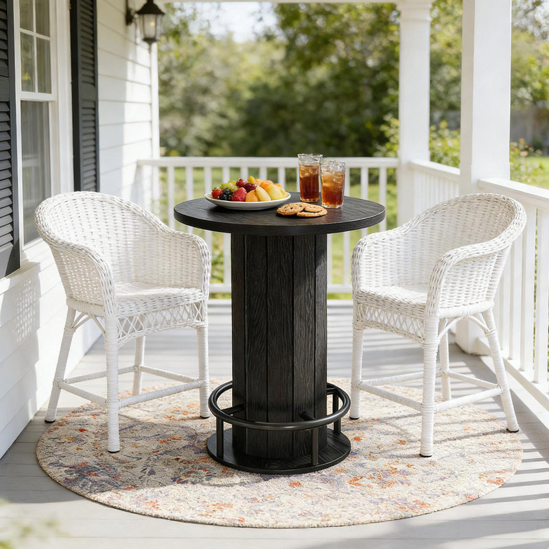 Table basse, table basse, table basse ronde, Noir